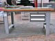 Tool Workshop Stainless Steel Work Bench With Butcher Block Hardwood Bench Top