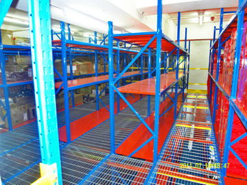 Utilizing Industrial Rack Supported Mezzanine With Powder Coat Paint Finish