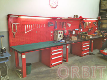 Heavy Duty Industrial Workbenches With Wood / Composite Board Bench Top