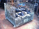 Folding Stackable Steel Wire Mesh Pallet Cage With Galvanized Surface Treatment