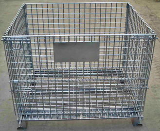 Powder Coated Wire Mesh Pallet Cage For Logistics / Distribution Center