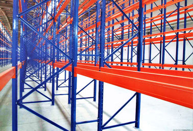 6 Levels Cold Rolling Steel Selective Pallet Racking For Storage , Blue / Orange